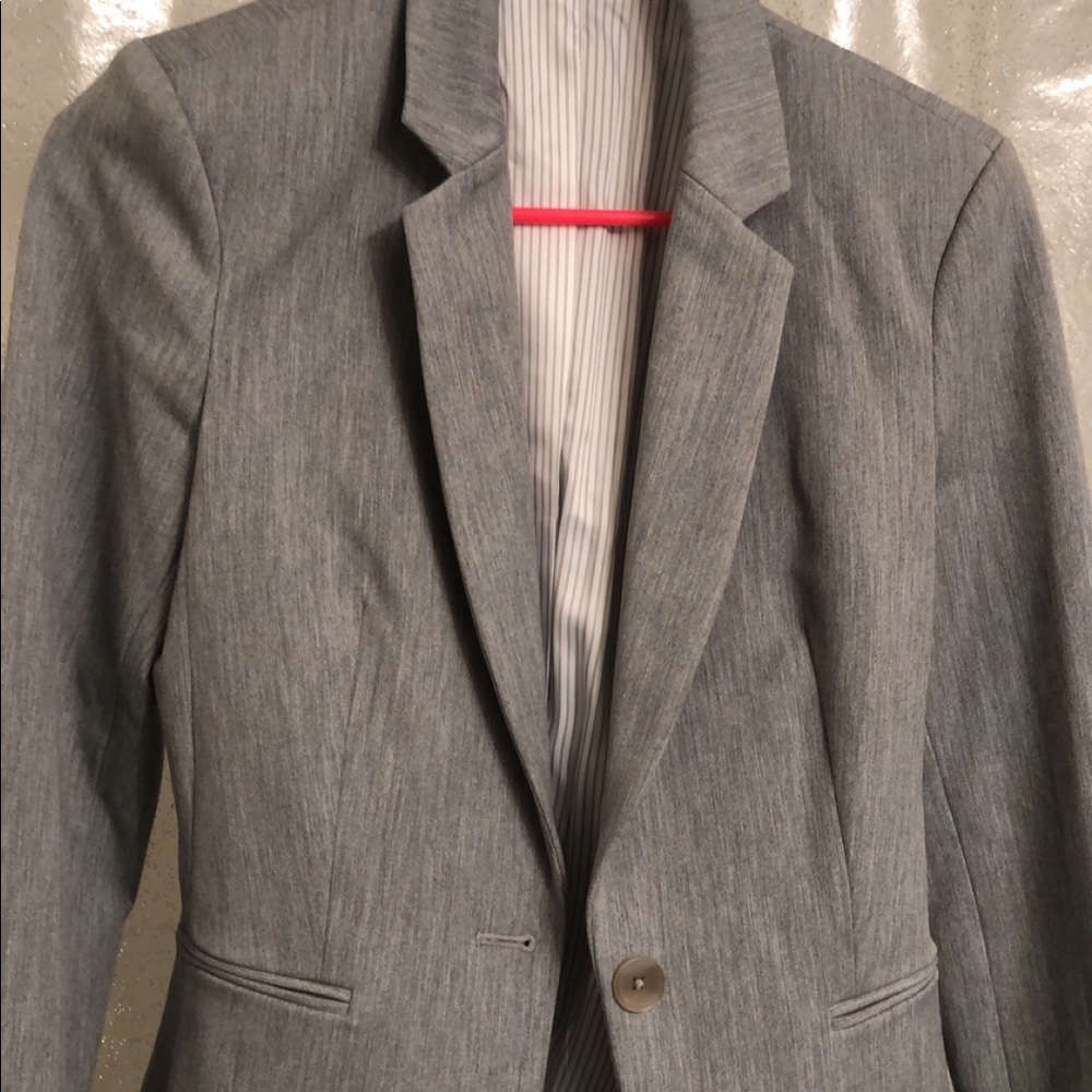 Textured Button Front Blazer